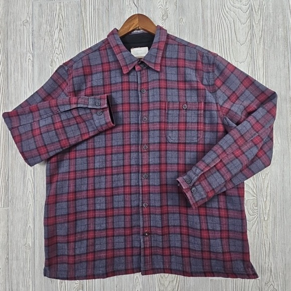 Weatherproof Vintage Plaid Flannel Shacket Jacket Mens XXL Heavyweight Cabincore - Picture 1 of 9